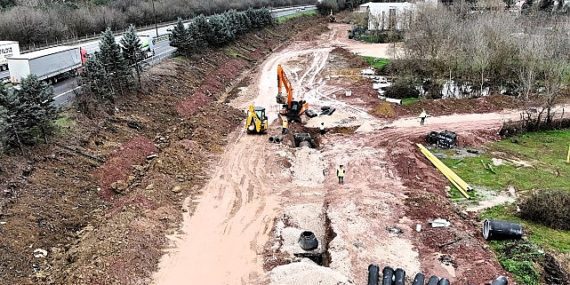 Alikahya TEM İrtibat Yolu’nda çalışmalar tam gaz