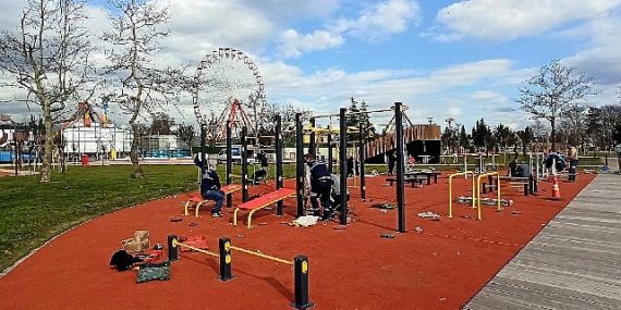 İzmit Millet Bahçesi yeni spor alanlarına kavuştu