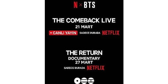 Netflix ve HYBE, Dünyaca Ünlü Müzik Kümesi BTS’in Geri Dönüş Canlı Performansını ve Belgesel Sinemasını Duyurdu