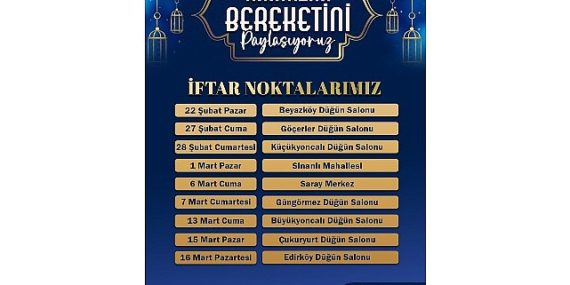 Saray, iftar sofralarında buluşacak