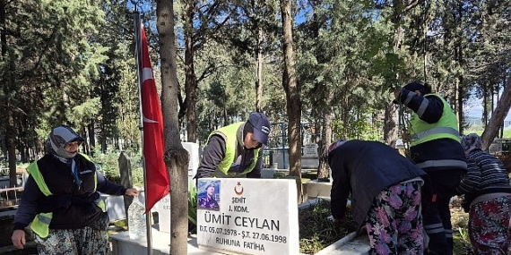 Ağır Yağışların Akabinde Şehitliklerde Hummalı Çalışma