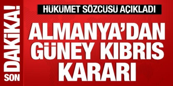 Almanya’dan Güney Kıbrıs Rum Yönetimi kararı