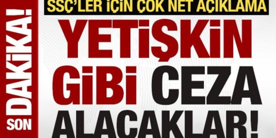 Bakan Gürlek: Suça sürüklenen çocuklar yetişkinler gibi cezalandırılacak