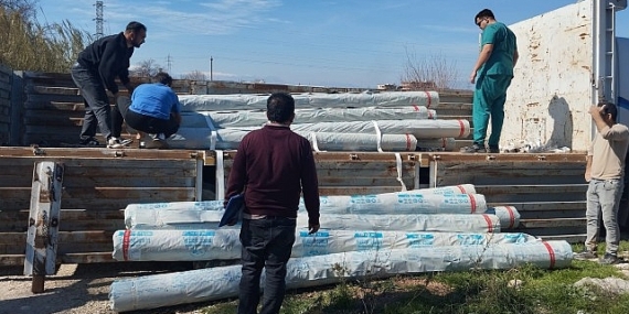 Büyükşehir Belediyesi’nden üreticiye sera naylonu takviyesi