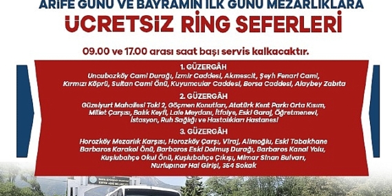 Büyükşehir’den Bayram’da Mezarlıklara Fiyatsız Ulaşım Hizmeti