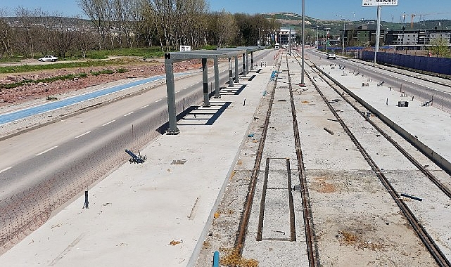 Kartepe Tramvay Çizgisi’nde birinci istasyon tamam