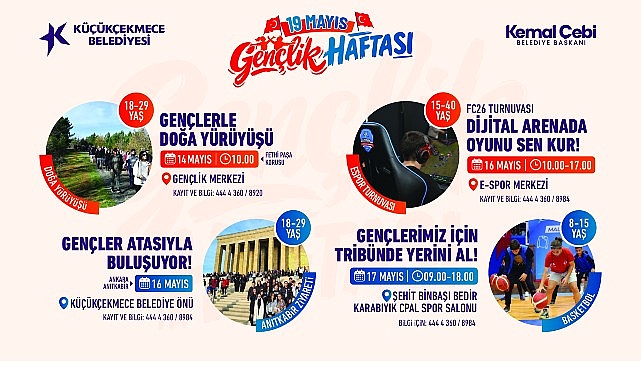 Küçükçekmece’de 19 Mayıs Gençlik Haftası Aktiflikleri Başlıyor